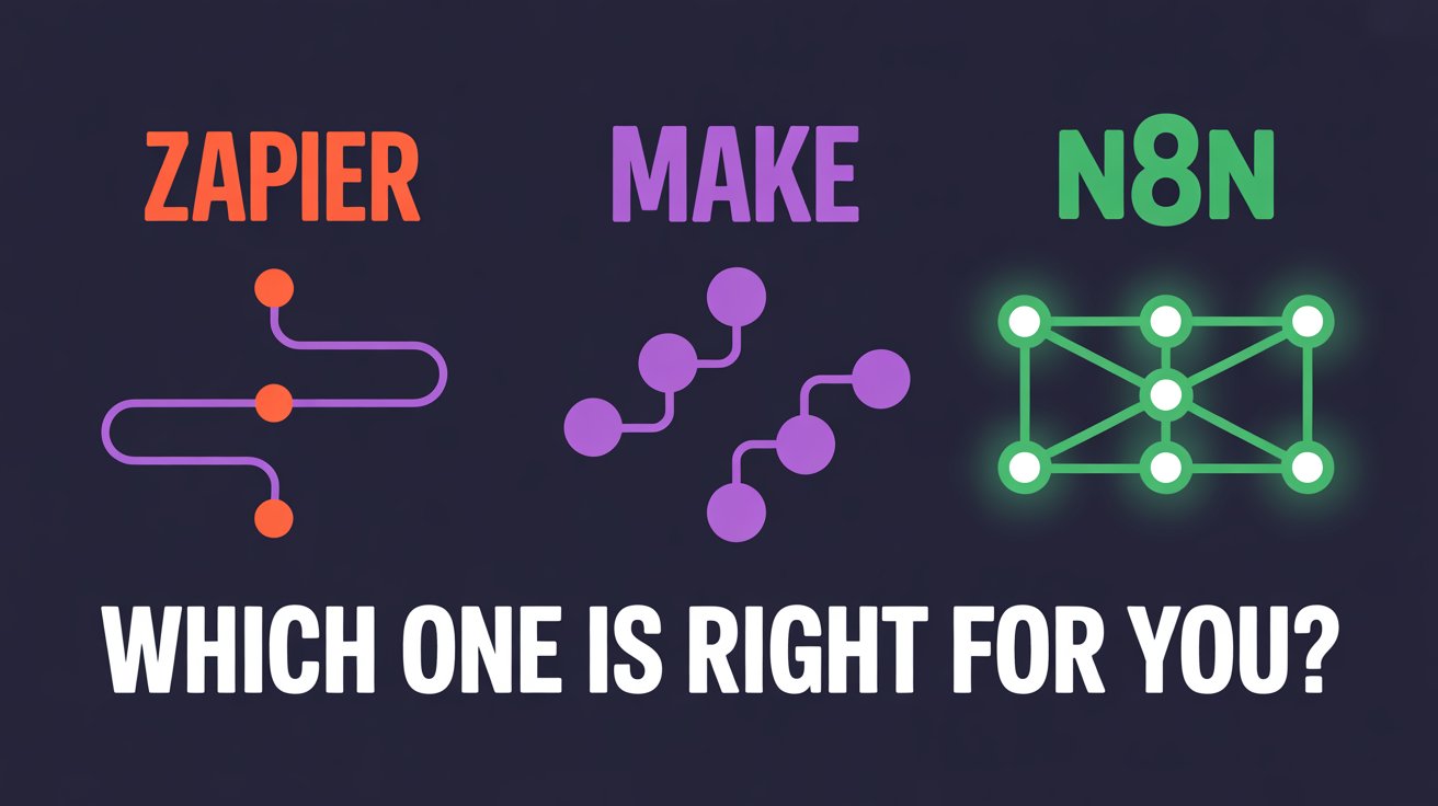 Side-by-side comparison of n8n, Zapier, and Make automation platforms